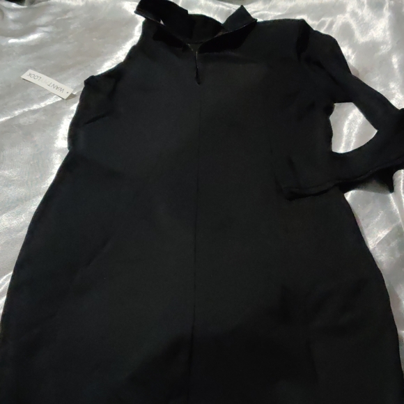 WANTMYLOOK black tulum midi dress asymmetrical S - Picture 7 of 8